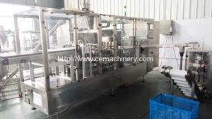 HRML-4 High Speed Nespresso Capsules Filling Sealing Machine with Sleeve Packing Machine for Korea Customer