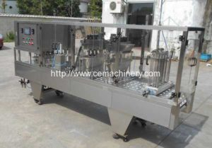 Vertical Screw Coffee Powder Feeding Kcups Filling Sealing Packing Machine for USA Customer